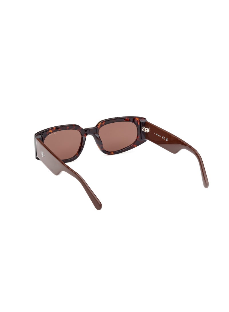 GANT نظارات شمسية للرجال بإطار كامل مستطيل بني من الأسيتات من غانت - Image 3